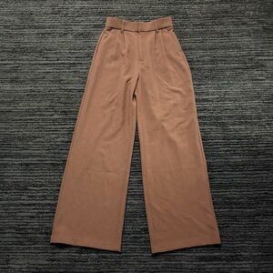 Abercrombie & Fitch Size S Brown High Rise Pleated Wide Leg Zip Fly Trouser Pant